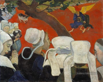 Paul Gauguin œuvres - Vision après le Sermon Jacob Lutte avec l’Ange postimpressionnisme Paul Gauguin